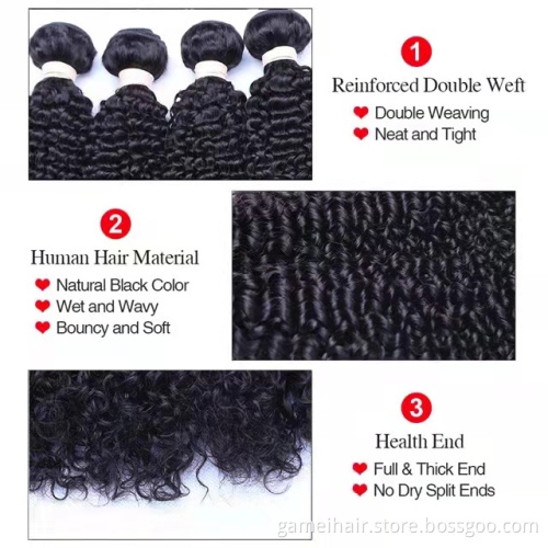 100% Unprocessed Virgin Human Hair Deep Wave Bundles Hot Selling Malaysian Cuticle Aligned Hair Human Extensions  Deep